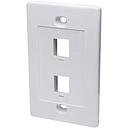 FACEPLATE P/KEYSTONE BLANCO | 2 PTOS.